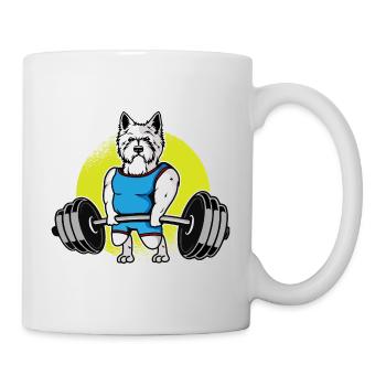 West Highland White Terrier Weightlifting I - Mug - white - Right