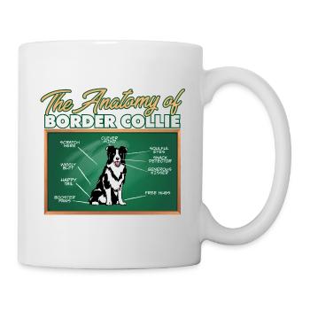 Anatomie d’un Border Collie I Drôle Border Collie - Mug blanc - blanc - Droite