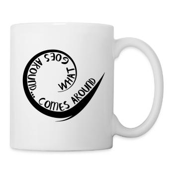 Ce qui se passe autour vient autour - Mug blanc - blanc - Droite