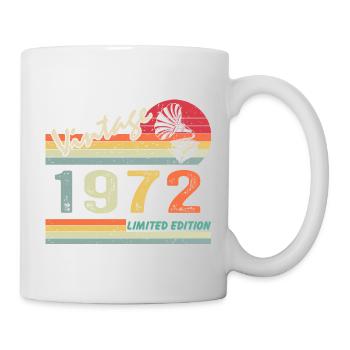 Vintage Grammophon 50. Geburtstag 1972 50 Jahre alt - Tasse - Weiß - Rechts