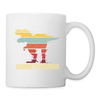 Alcohol Addiction Sobriety Recovery I T-Rex I - Tasse - Weiß - Rechts