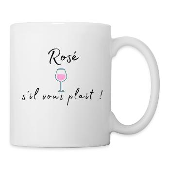 Rosé s'il vous plait ! - Mug blanc - blanc - Droite