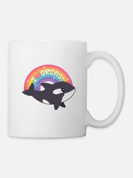 Mignon J’aime Orques Arc-en-ciel - Mug blanc - blanc