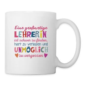 Großartige Lehrerin - Tasse - Weiß - Rechts