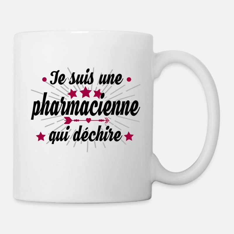 Pharmacienne Pharmacie Pharmacien Métier Humour - Mug blanc - blanc
