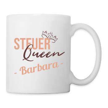Steuer Queen Barbara - Tasse - Weiß - Rechts