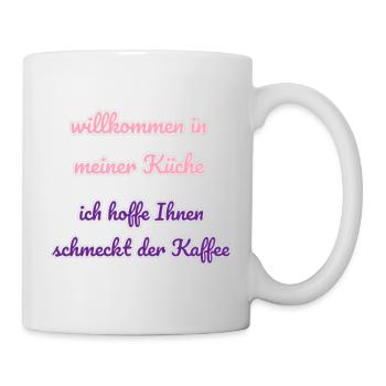 Willkommen in meiner Küche - Tasse - Weiß - Rechts