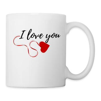 I love you - Tasse - Weiß - Rechts