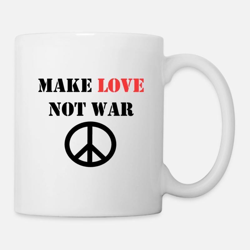 MAKE LOVE NOT WAR - Mug - white