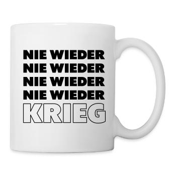 Nie wieder Krieg - Tasse - Weiß - Rechts