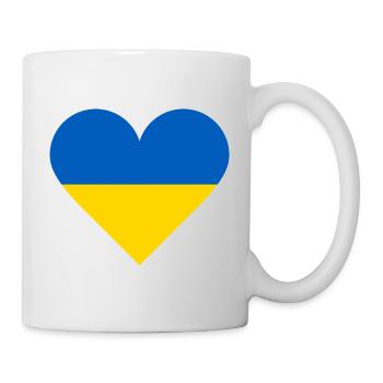 Je soutiens l’Ukraine - Mug blanc - blanc - Droite