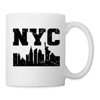 NYC New York Skyline - Tasse - Weiß - Rechts