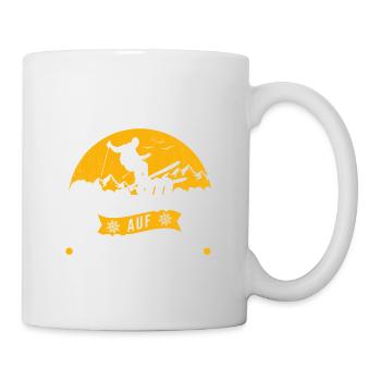 Alten Mann auf Skiern Ski Fahren Ski Sprüche - Tasse - Weiß - Rechts
