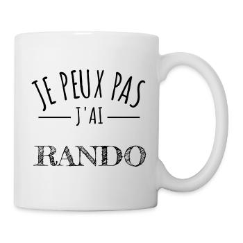 je peux pas j’ai rando humour campeur sport - Mug blanc - blanc - Droite