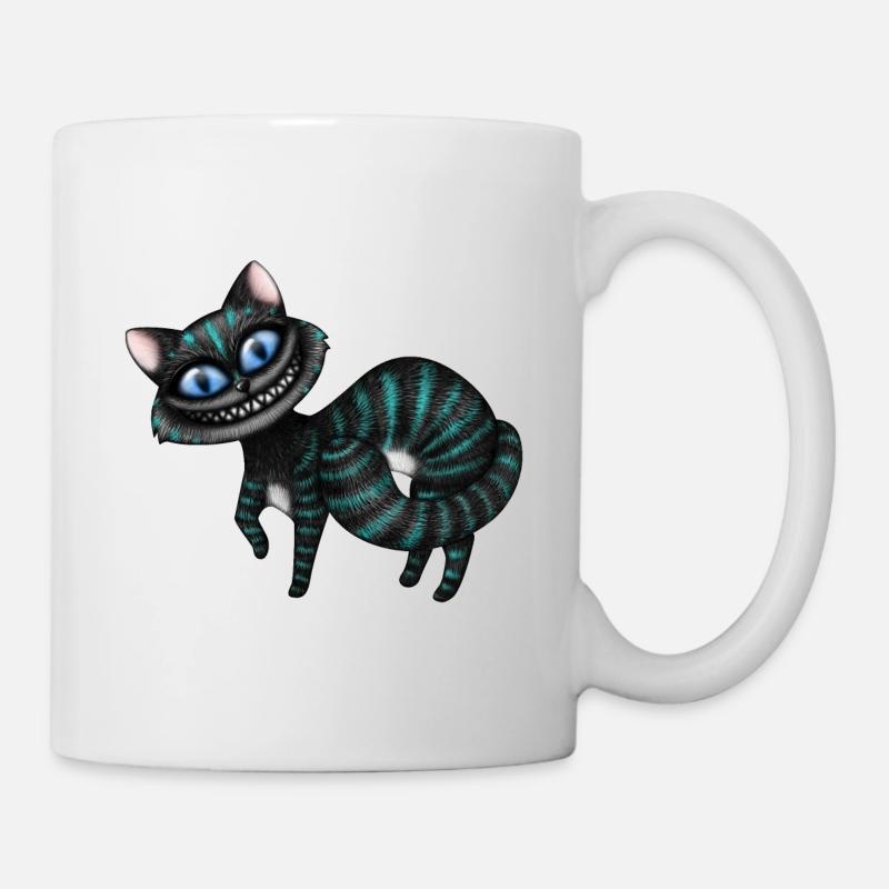Blue Cheshire Cat - Mug - white