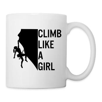 Climb Like A Girl Rock Climbing - Mug - white - Right