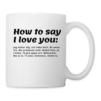 How to say I love you - different languages - Mug - white - Right