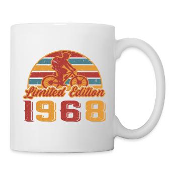 Bicycle Cyclist Mountain Bike Birthday 1968 - Mug - white - Right