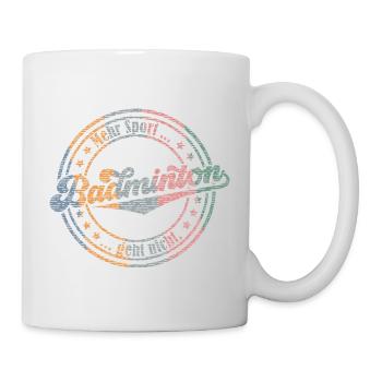 Badminton (Mehr-Sport-geht-nicht-Edition) - Tasse - Weiß - Rechts