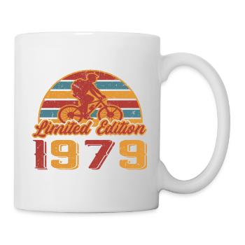 Fahrrad Mountainbike Fahrradfahrer Geburtstag 1979 - Tasse - Weiß - Rechts