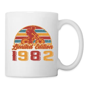 Bicycle Cyclist Mountain Bike Birthday 1982 - Mug - white - Right