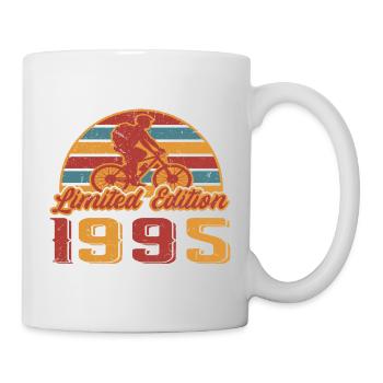 Mountainbike Fahrradfahrer Geburtstag Baujahr 1995 - Tasse - Weiß - Rechts