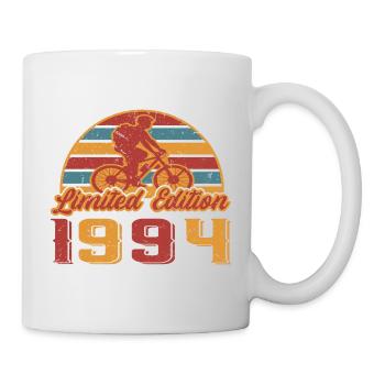 Fahrrad Mountainbike Radfahrerin Geburtstag 1994 - Tasse - Weiß - Rechts
