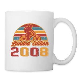 Bicycle Bike Cyclist Birthday Year of construction 2008 - Mug - white - Right