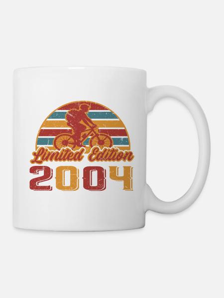 Bicycle Cyclist Mountain Bike Birthday 2004 - Mug - white