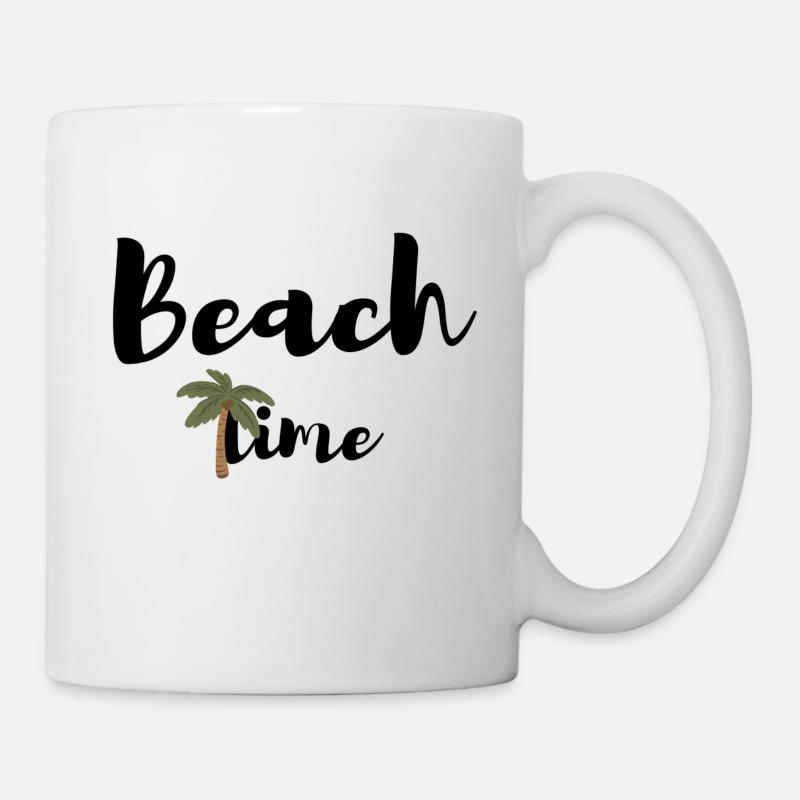 Palme Beach Time - Tasse - Weiß