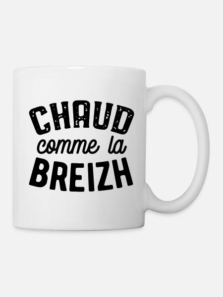 Chaud comme la Breizh expression Bretagne - Mug blanc - blanc