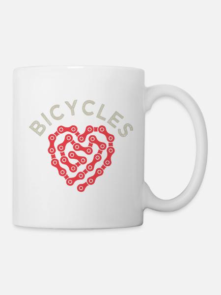 Fahrräder Ich mag Fahrrad Fahrrad Fahrrad - Tasse - Weiß