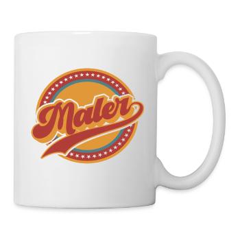 Maler Malerin Malermeister Handwerker Beruf - Tasse - Weiß - Rechts