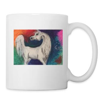 Arabian White Hors by Esther Nagy Art - Mug - white - Right
