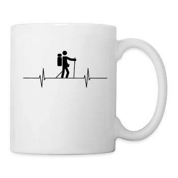 Heartbeat Wandern - Tasse - Weiß - Rechts