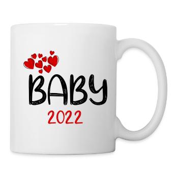 Bébé 2022 Rouge - Mug blanc - blanc - Droite