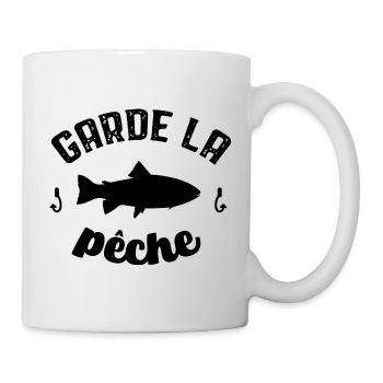 Garde la pêche cadeau pêcheur - Mug blanc - blanc - Droite