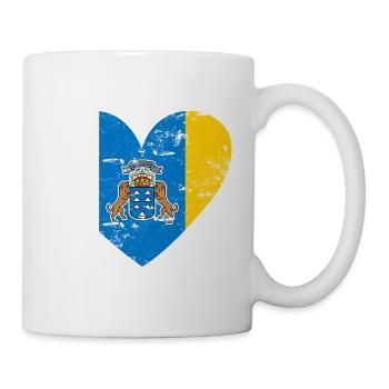 Îles Canaries Flag Heart - Mug blanc - blanc - Droite