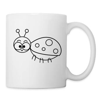 Coccinelle - Mug blanc - blanc - Droite