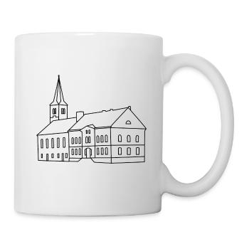 Schwarzer Adler für hell - Tasse - Weiß - Rechts