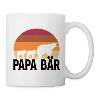 Papa Bear - Vater Stolzer Papa Familie - Tasse - Weiß - Rechts
