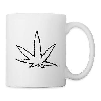 Cannabis leaf - Mug - white - Right