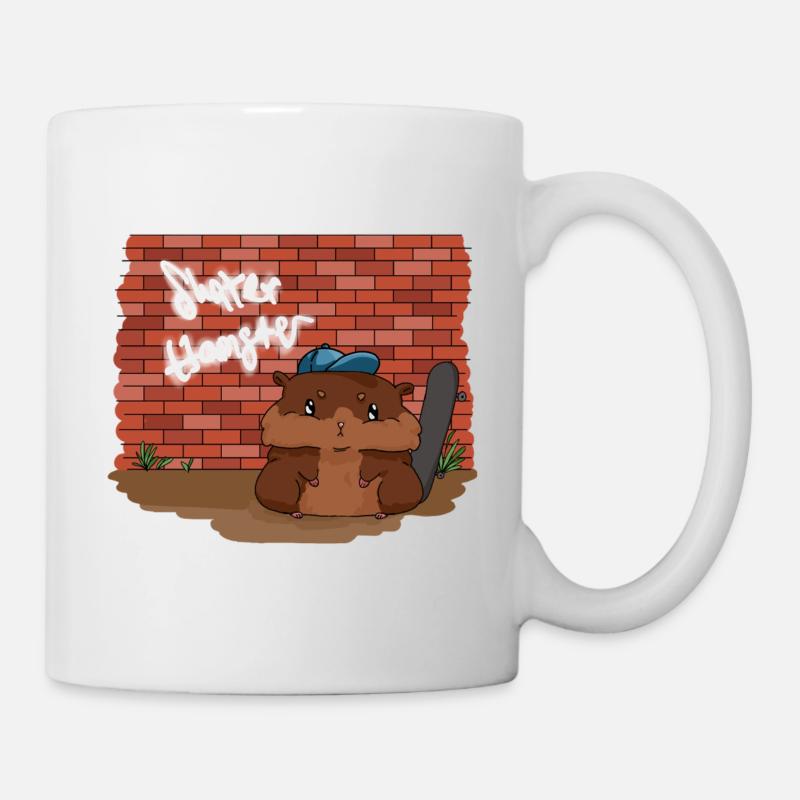 Skater Hamster - Tasse - Weiß