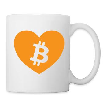 I Love Bitcoin Orange - Tasse - Weiß - Rechts