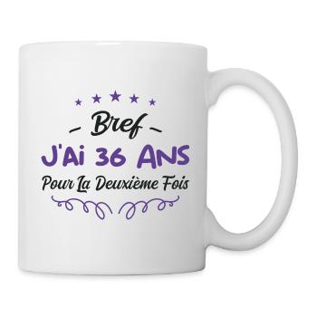 Bref J'AI 36 ANS - Mug blanc - blanc - Droite
