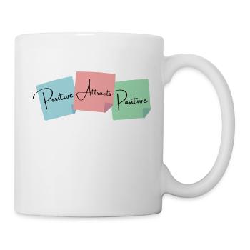 Law of Attraction - Postive Attracts Positive - Mug - white - Right