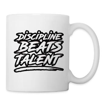 Discipline Beats Talent - Mug - white - Right