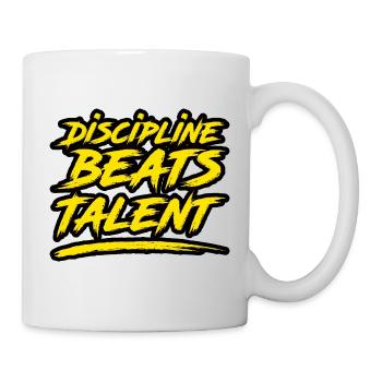 Discipline Beats Talent - Mug - white - Right