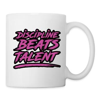 Discipline Beats Talent - Mug - white - Right