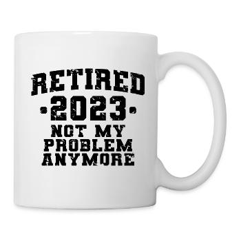Retired 2023 Retirement Gift For Men & Women Funny - Mug - white - Right